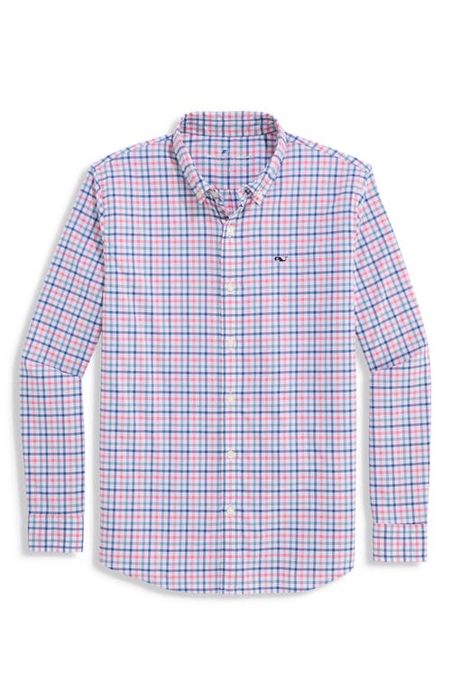 Vineyard Vines Kids' Forepeak Plaid Performance Button-down Shirt In Multi