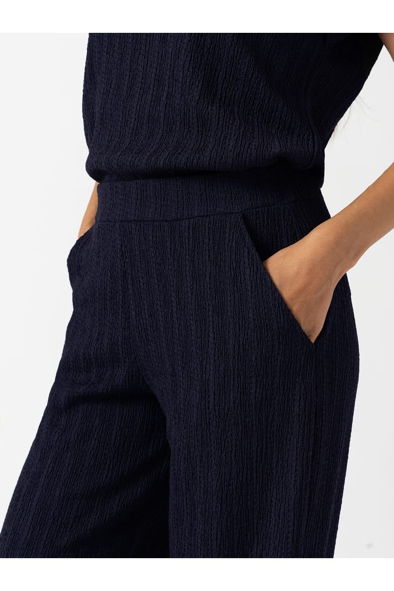 Hoxton Wide Leg Pant, Alternate, color, Navy Textured