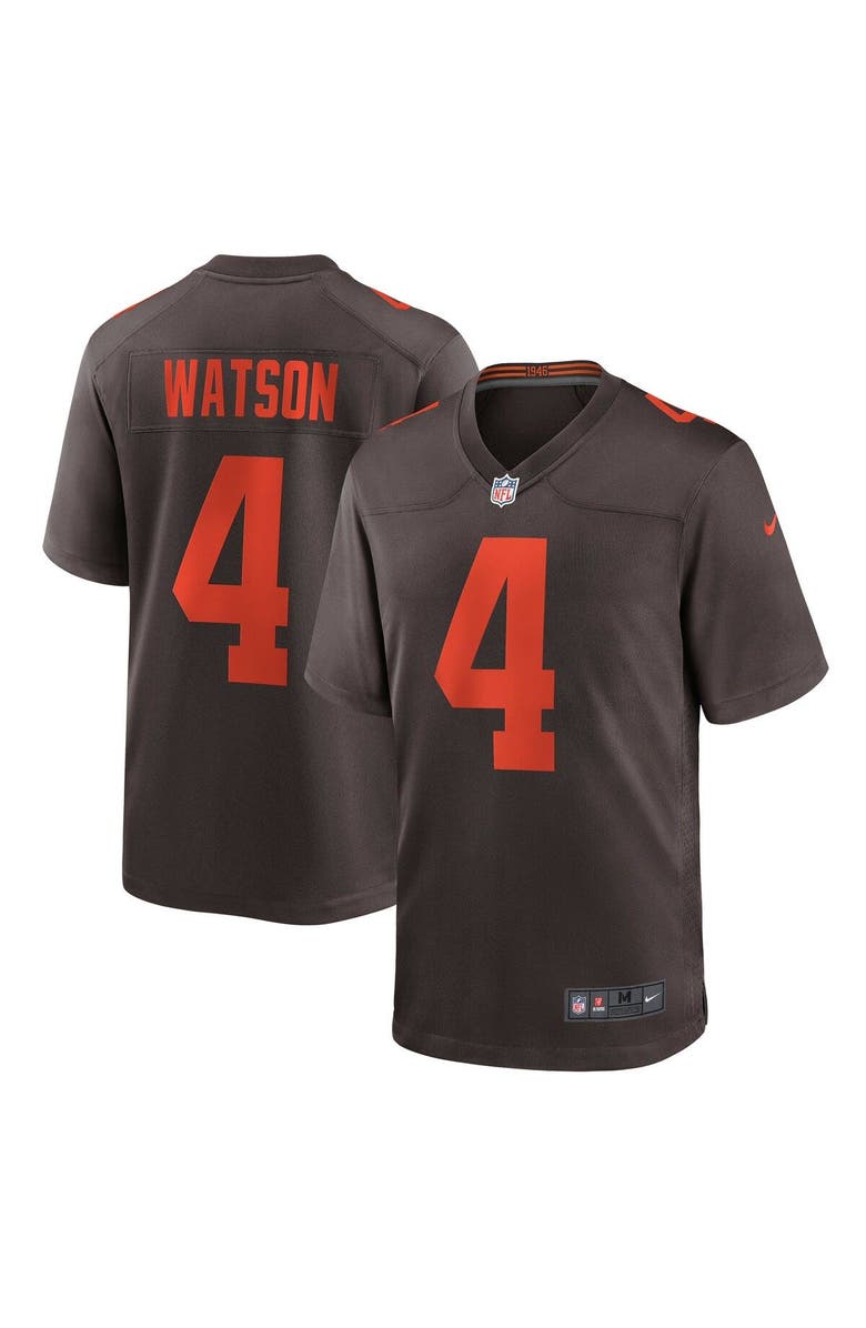 Nike Men's Nike Deshaun Watson Brown Cleveland Browns Alternate Game Jersey, Alternate, color, 
