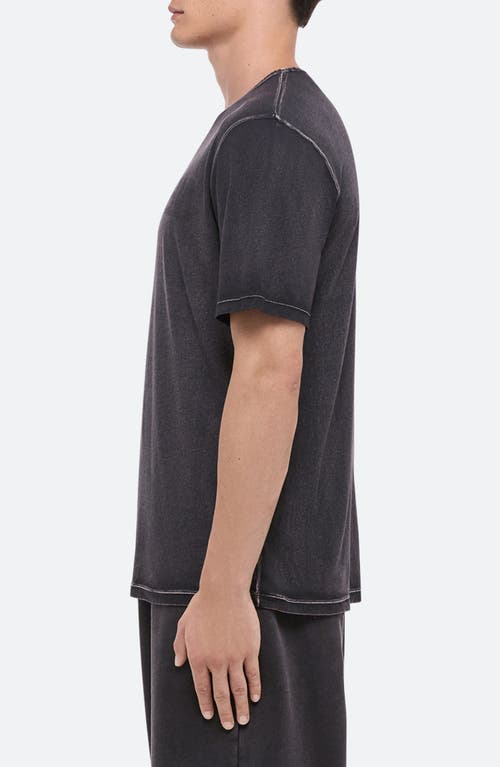 Helmut Lang New York Garment Dyed Reversed Graphic T-shirt In Grey