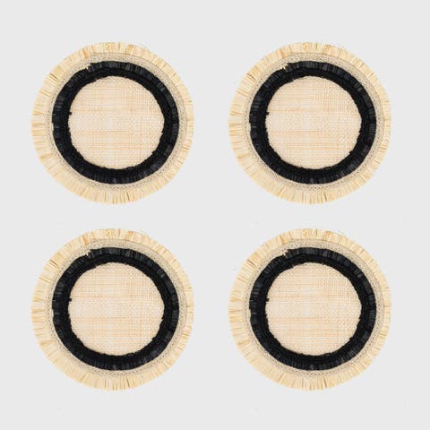 Ruffle edge straw coasters