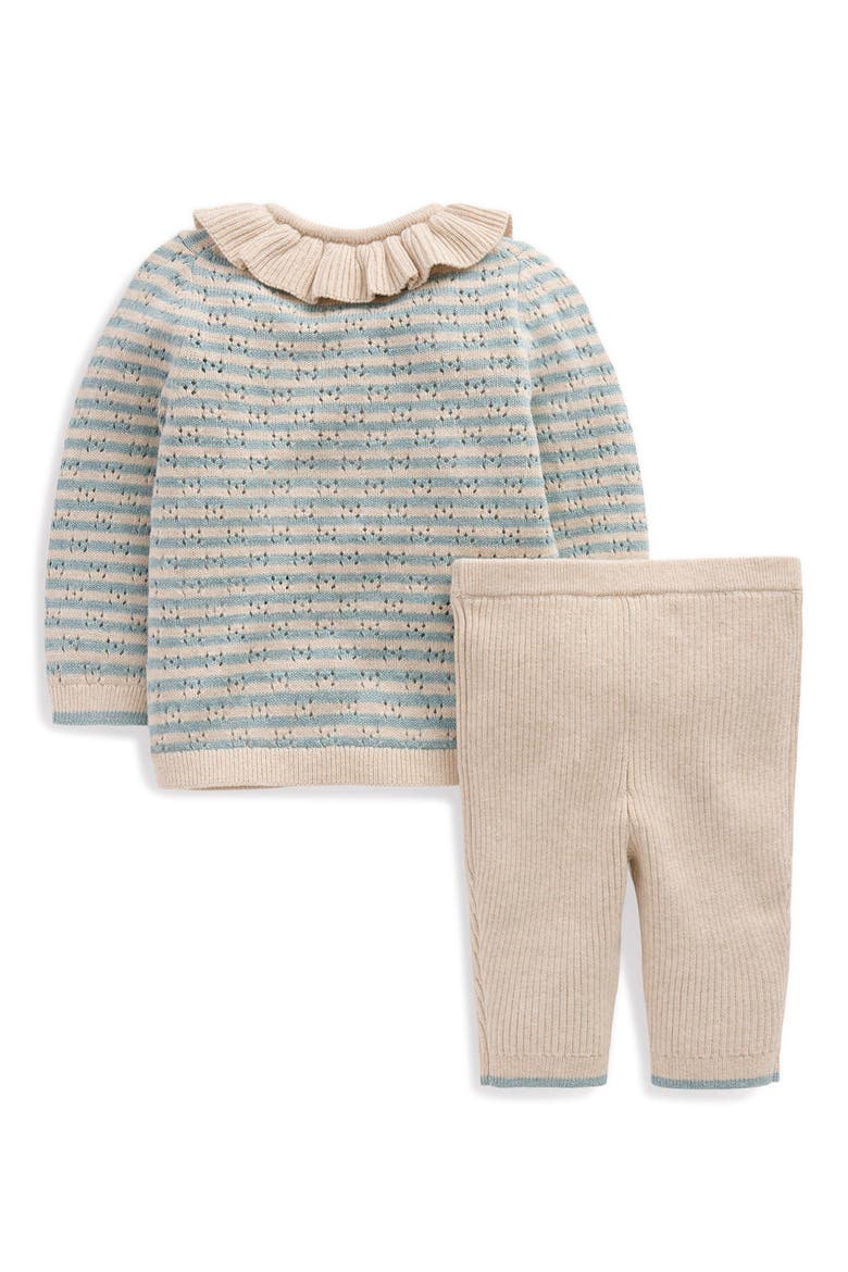 Kids' Pointelle Knit Cardigan & Pants Play Set, Alternate, color, PALE BLUE