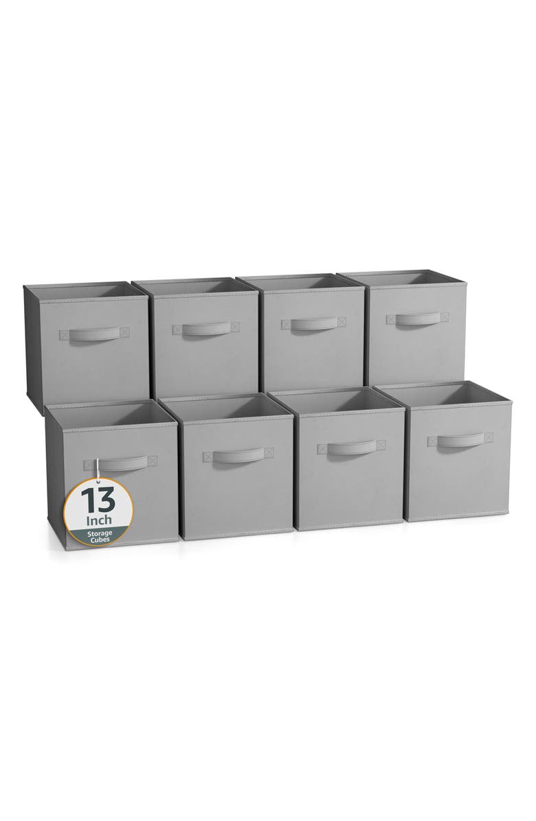 SORBUS 8-Pack Collapsible Storage Cube, Main, color, Gray