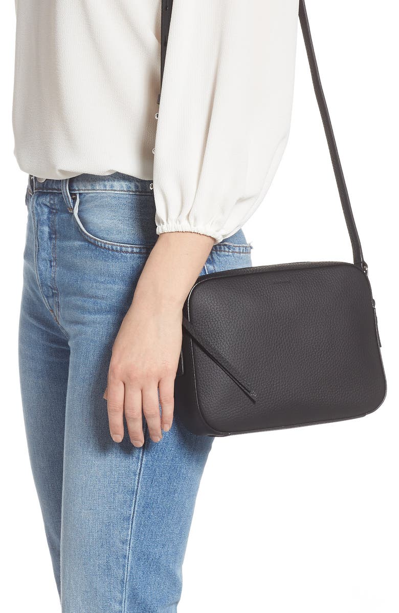 AllSaints Captain Lea Leather Crossbody Bag, Alternate, color,