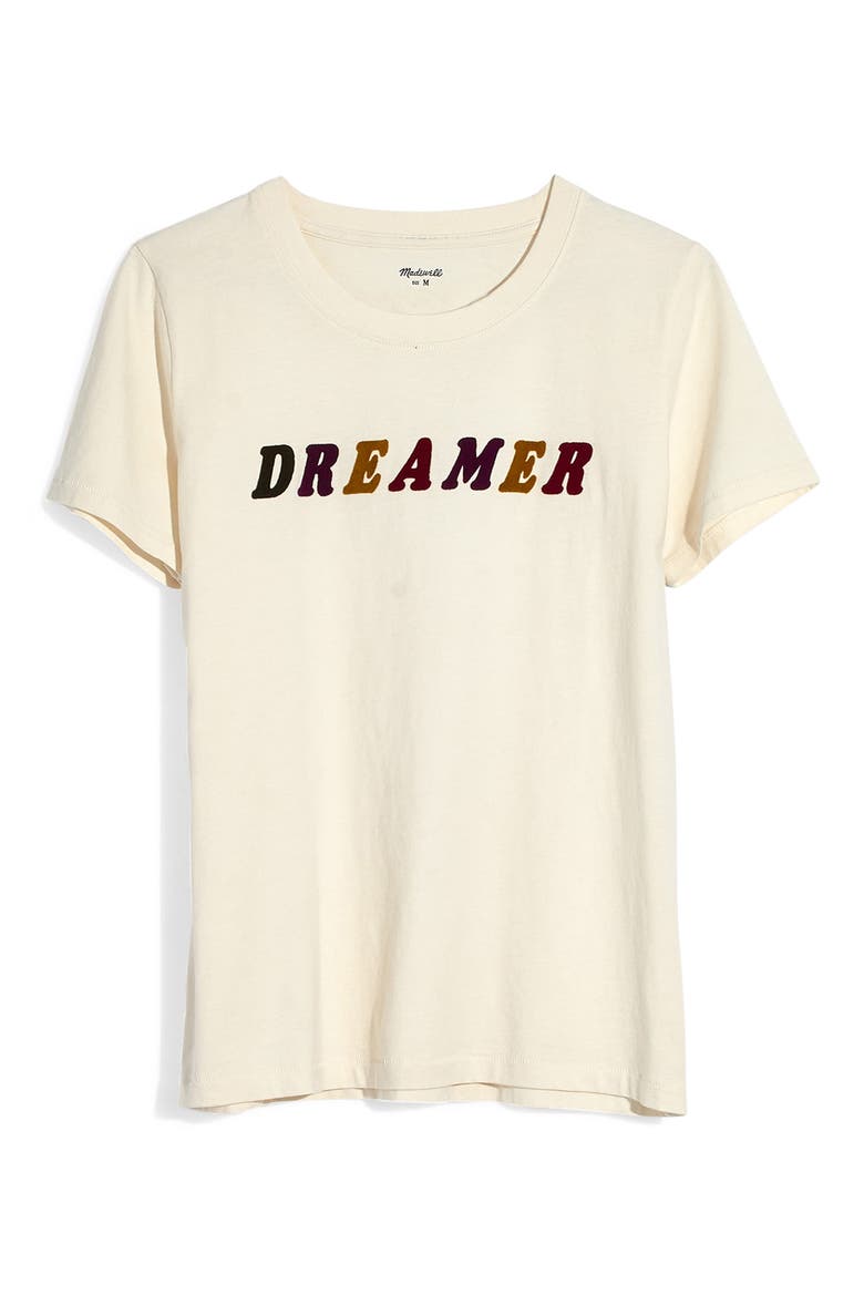 Dreamer Graphic Tee, Alternate, color, PEARL IVORY DREAMER
