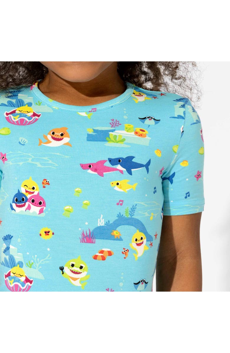 Bellabu Bear Baby Shark Kids 2-Piece Short Sleeve & Shorts Pajama Set, Alternate, color, Baby Shark
