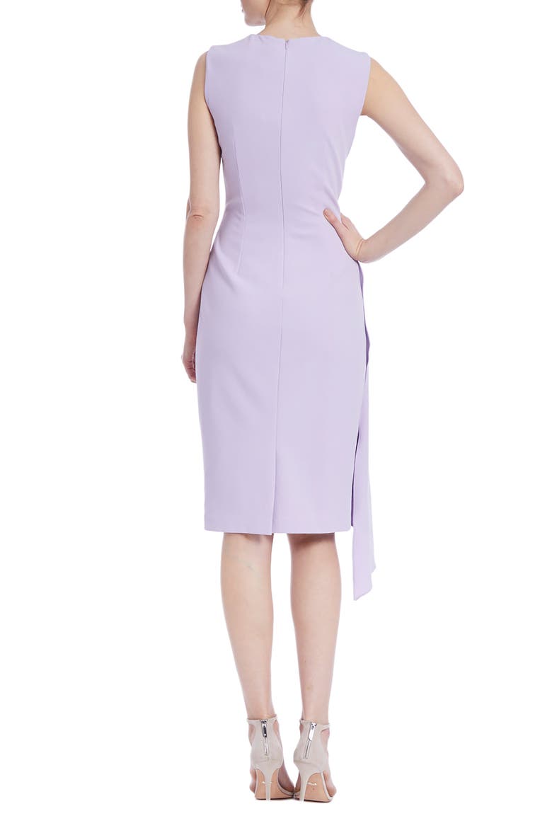 Side Drape Sleeveless Sheath Dress, Alternate, color, LILAC
