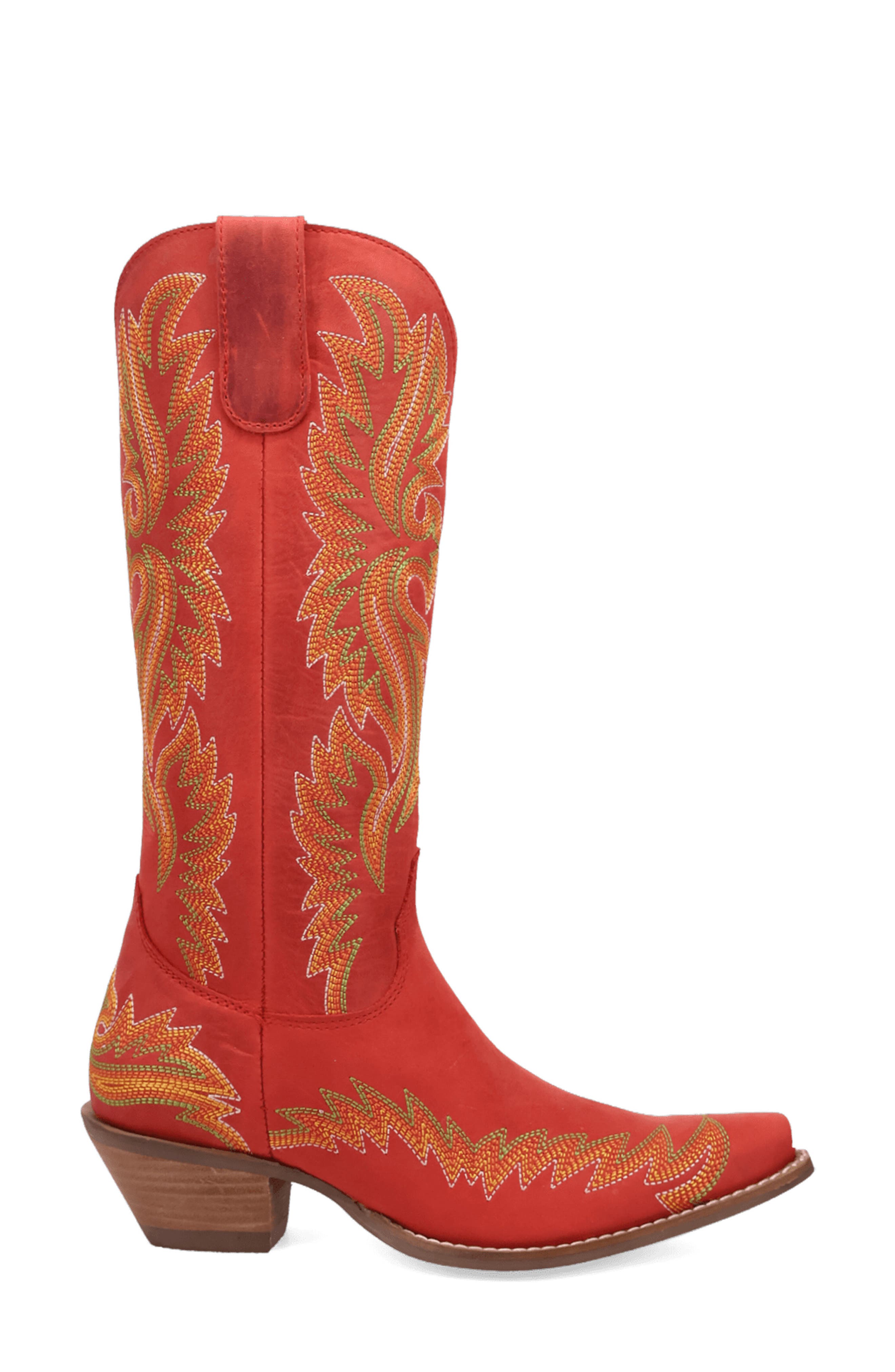 Lantana Leather Western Boot, Alternate, color, RED
