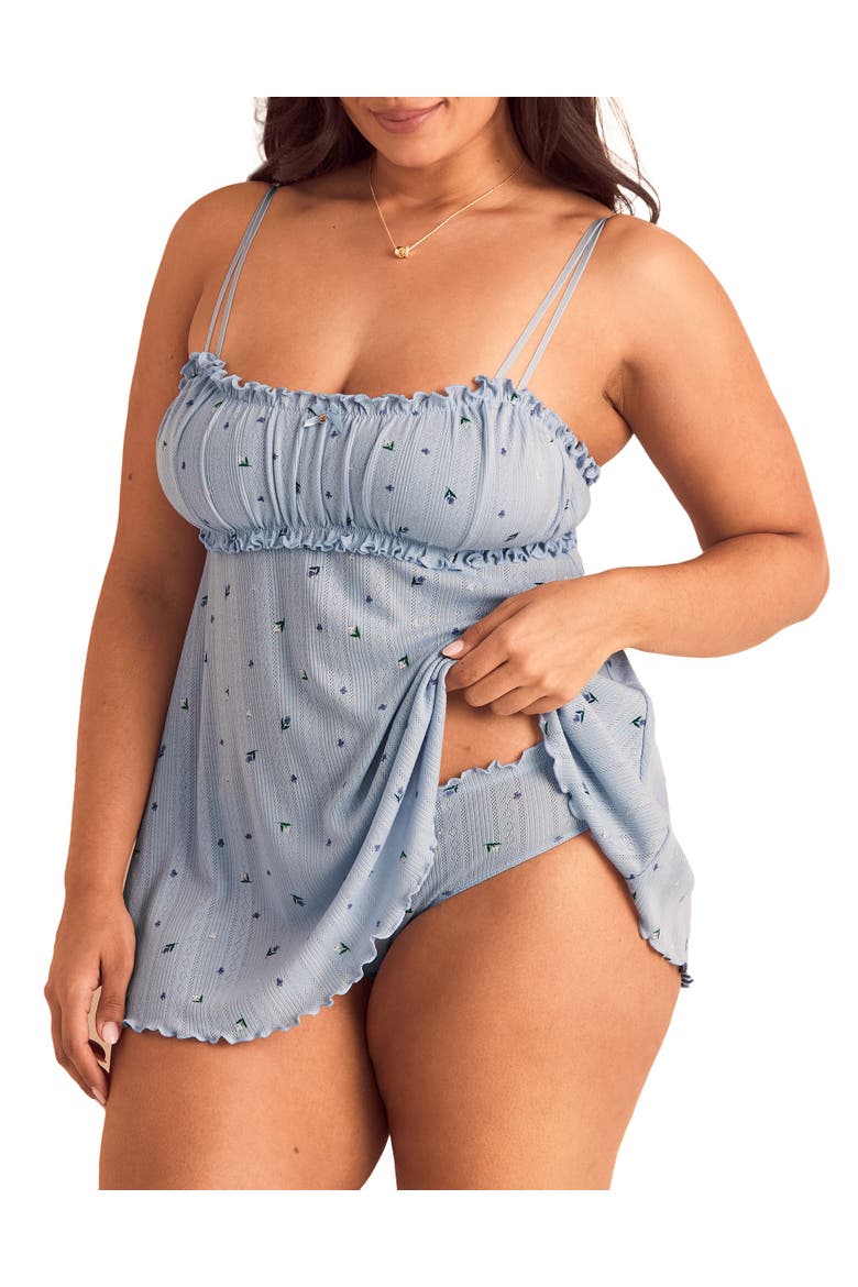 Ophylia Babydoll & Hipster Set, Alternate, color, Floral blue