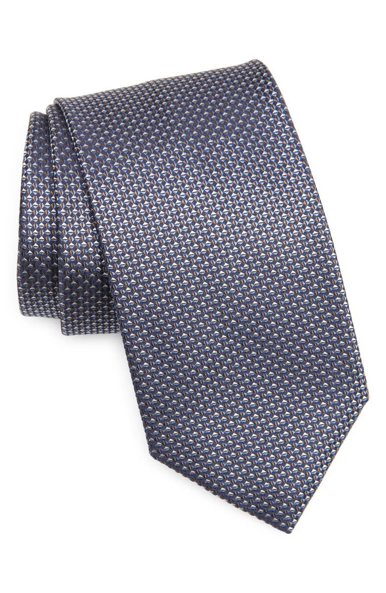 Brioni Geometric Pattern Silk Tie, Main, color,