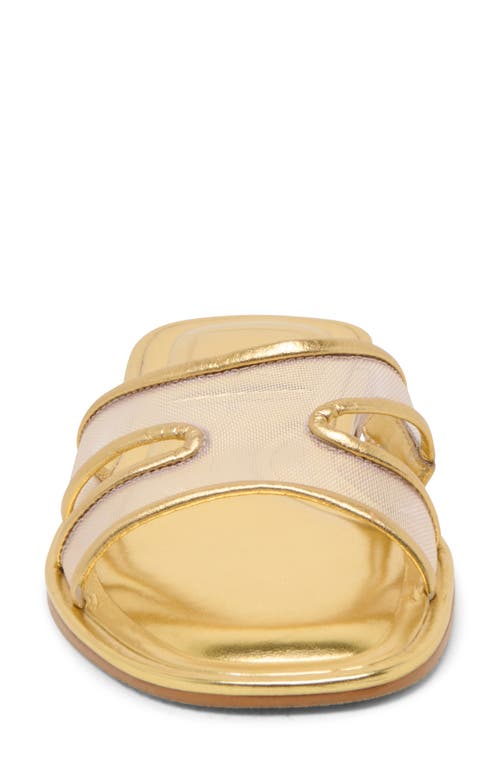 Dolce Vita Flori Slide Sandal In Gold