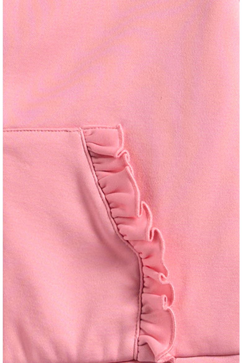 Kids' Fleece Hoodie, Graphic T-Shirt & Flare Leggings Set, Alternate, color, PINK/ GREEN