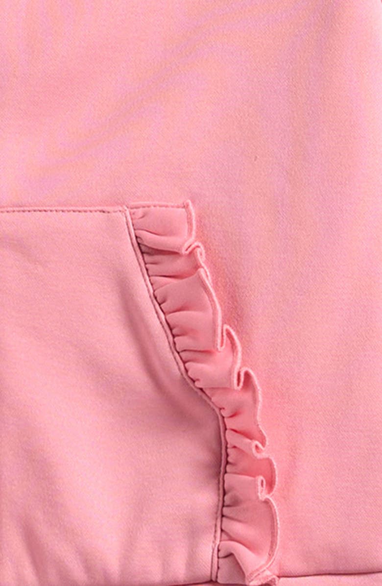 PUMA Kids' Fleece Hoodie, Graphic T-Shirt & Flare Leggings Set, Alternate, color, Pink/ Green