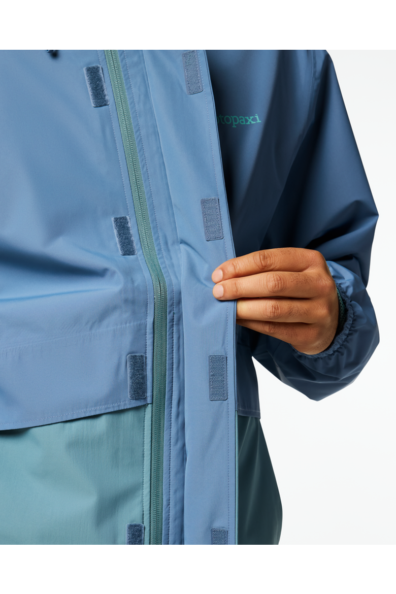 Rayu Rain Jacket - Men's, Alternate, color, Steel Blue/Everglade