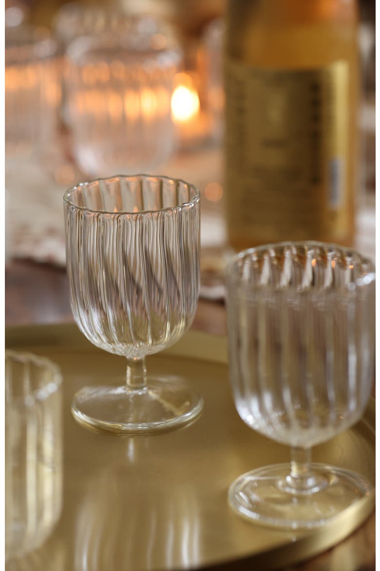 Kira Stemware Chalice - Set of 4, Alternate, color, Clear