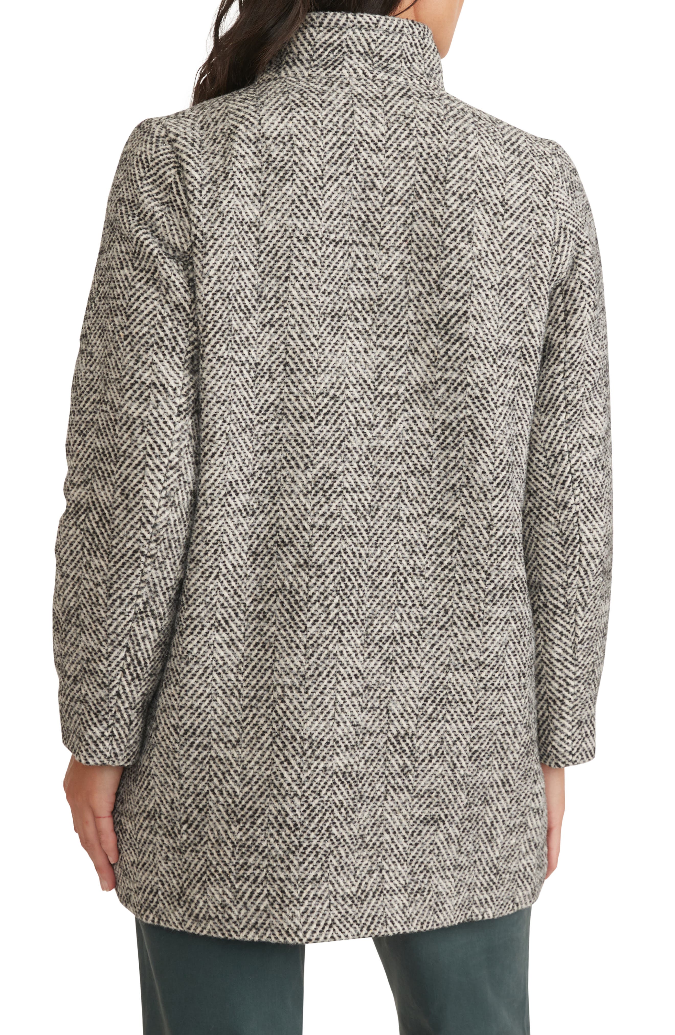 Stephanie Herringbone Cocoon Coat - image 2