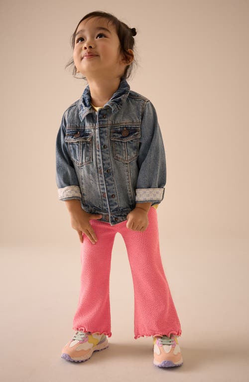 Next Kids' Knit Flare Leggings In Pink