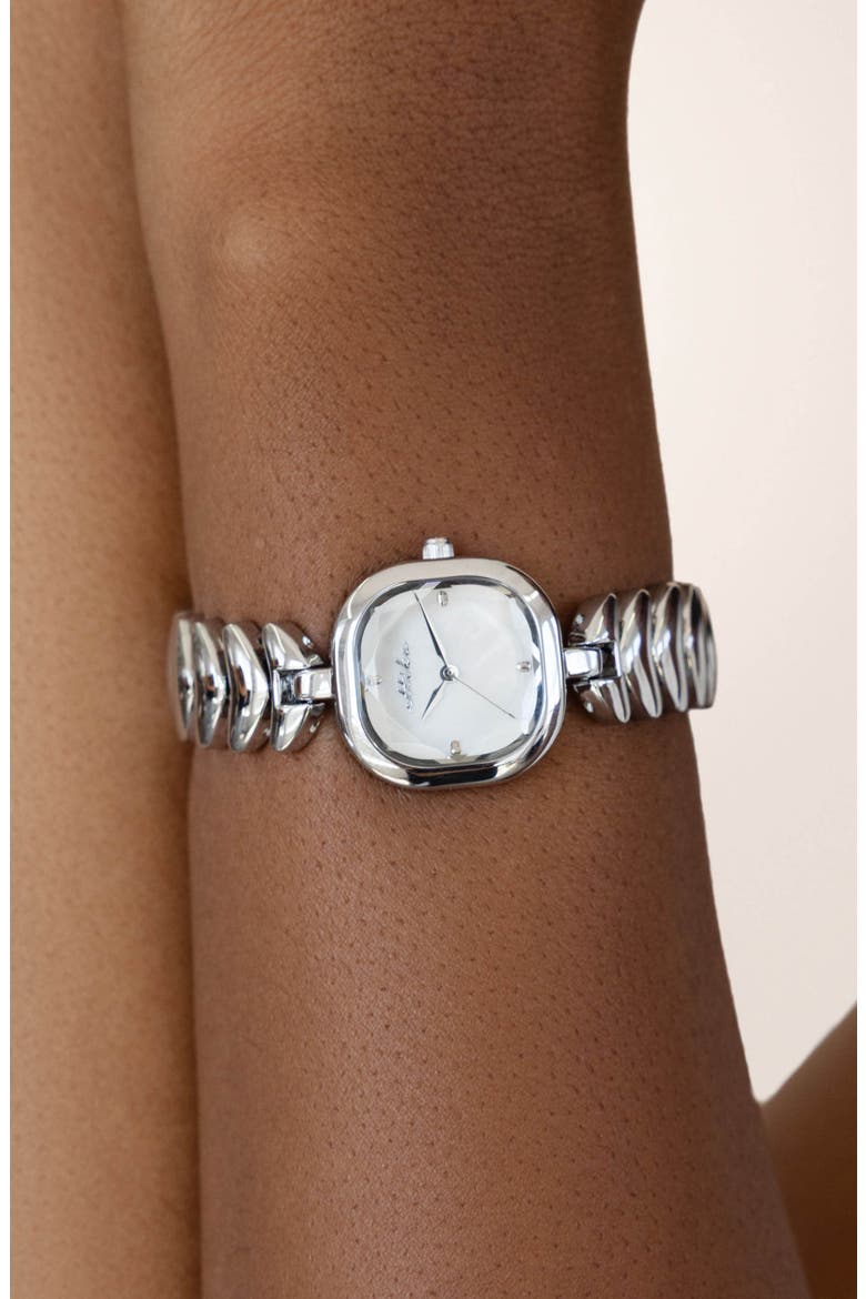 Metal Moderna Bracelet Watch, Alternate, color, SILVER