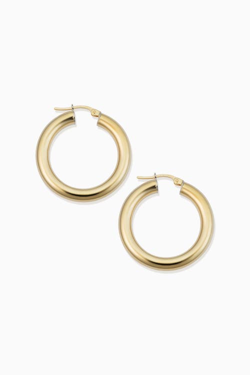 Oradina 18k Gold Everything Bold Large Hoops In Yellow Gold