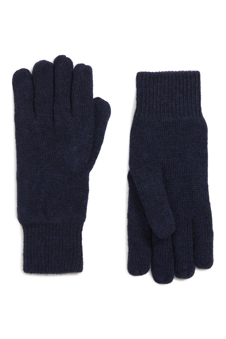 Carlton Stretch Wool Gloves, Main, color, NAVY