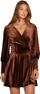 Belle & Bloom Loved You First Velvet Mini Dress