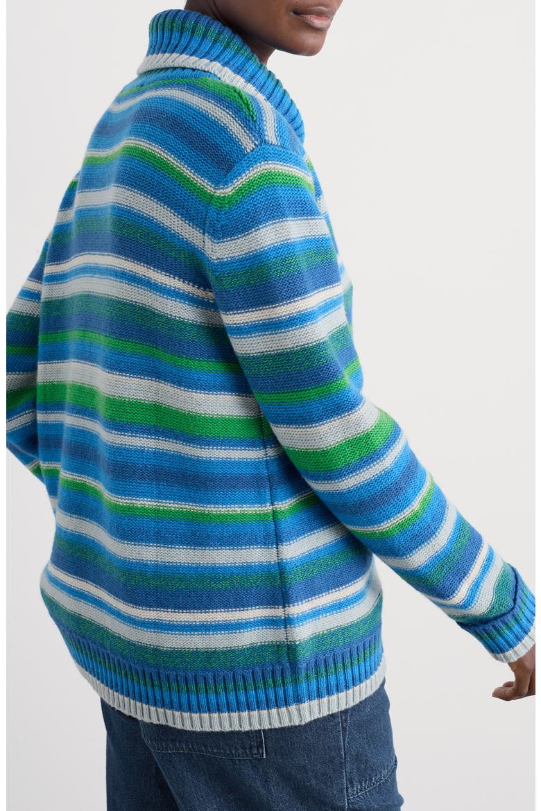 Braque Stripe Turtleneck Wool Blend Sweater, Alternate, color, CONCERTINA SHORE MULTI