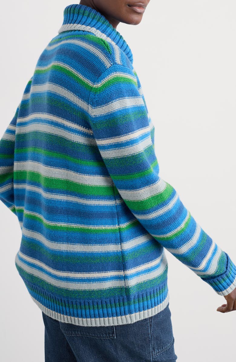 Seasalt Cornwall Braque Stripe Turtleneck Wool Blend Sweater, Alternate, color, Concertina Shore Multi