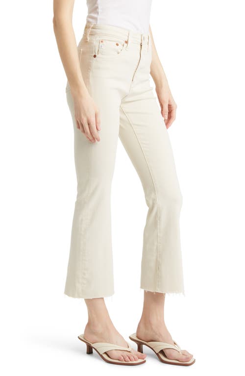 Ag Farrah Crop Bootcut Jeans In Ivory Clay