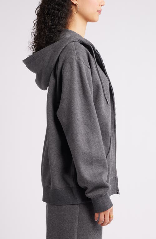 Bp. Oversize Zip Fleece Hoodie In Gray