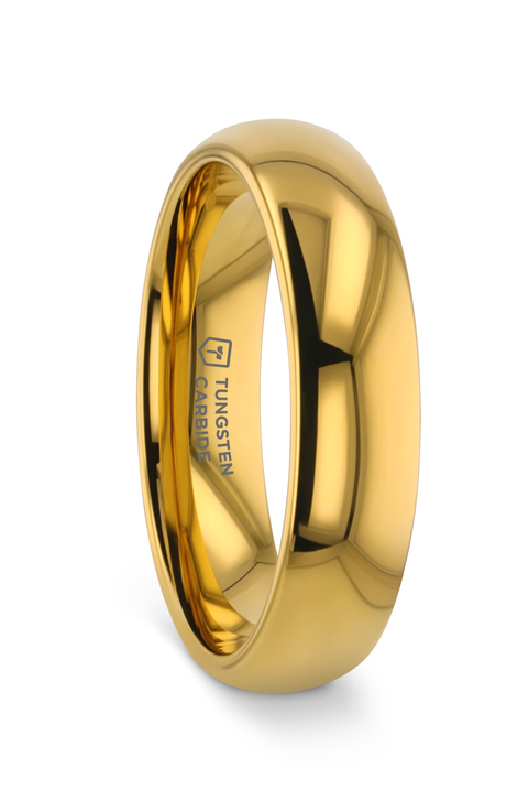 Traditional Domed Tungsten Carbide Wedding Ring