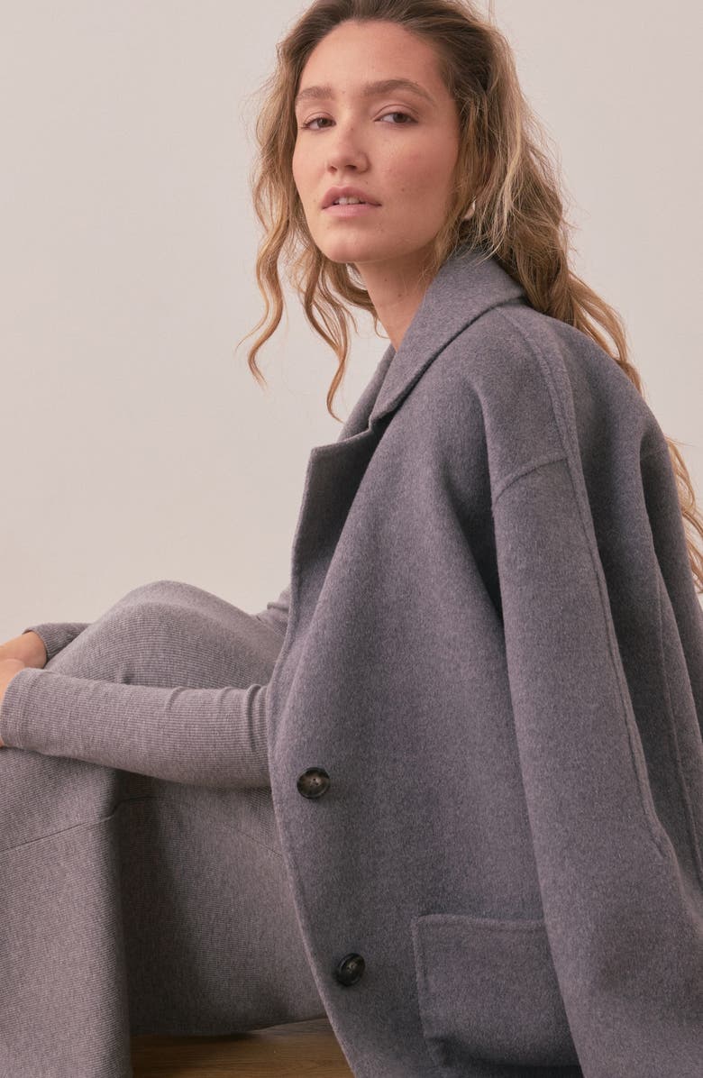 Marine Layer Colette Oversize Double Face Longline Coat, Alternate, color, 