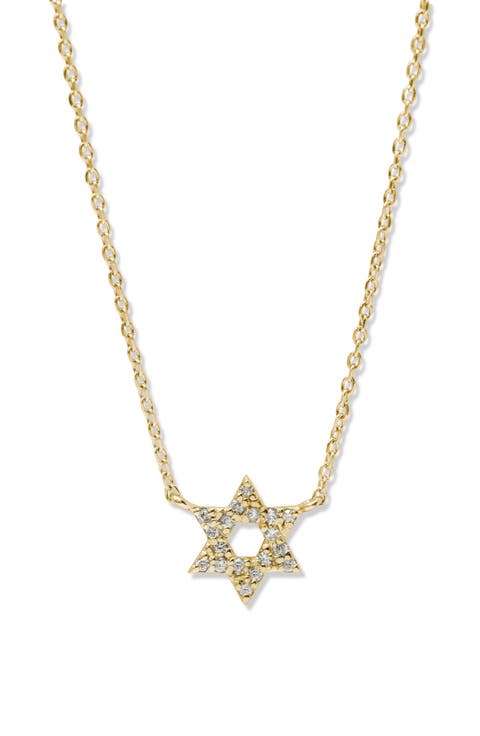 Love Letter Pavé Diamond Star of David Pendant Necklace