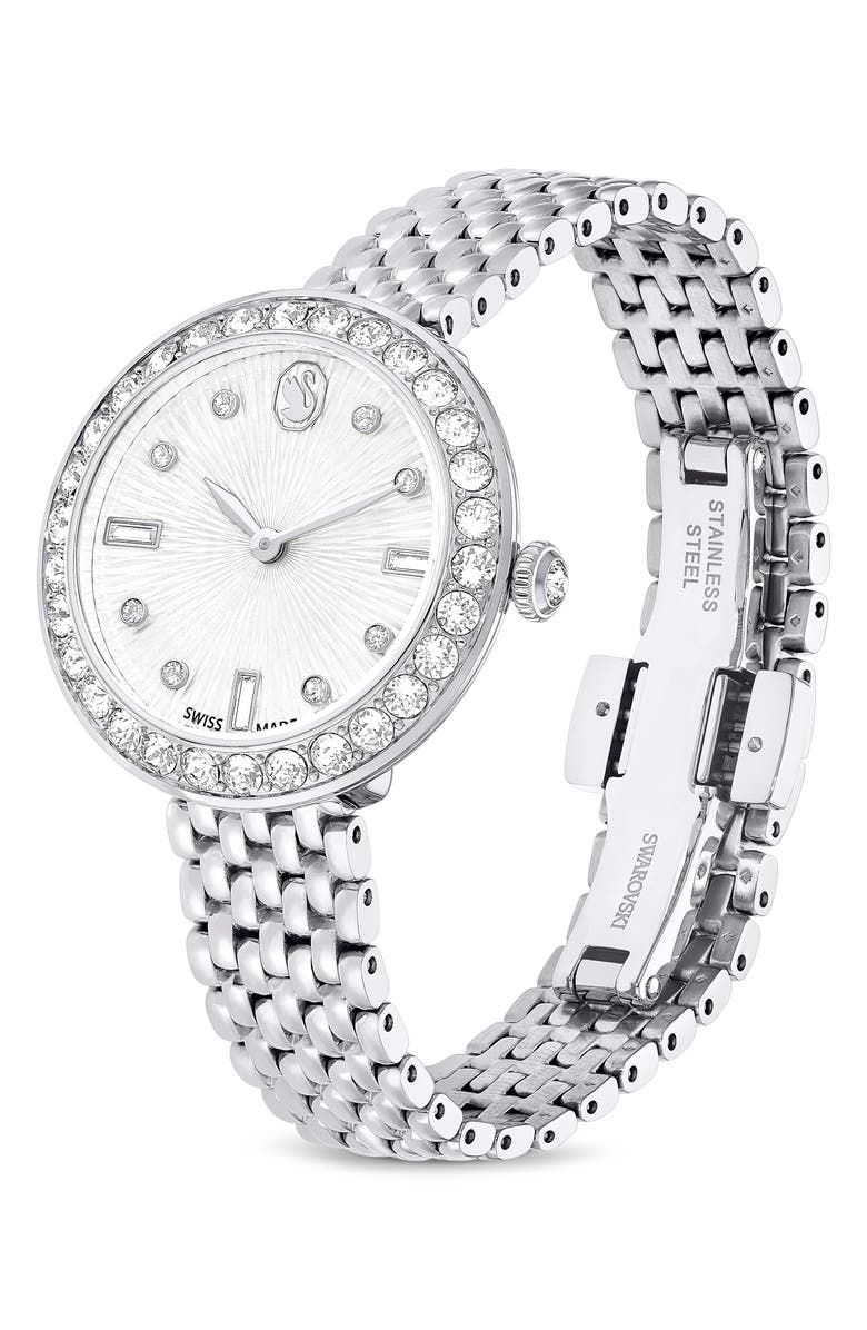 Swarovski Certa Bracelet Watch, 30mm, Alternate, color, Silver