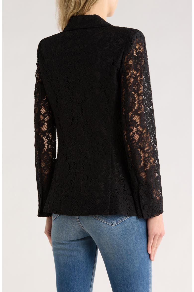 Chamberlain Lace Blazer, Alternate, color, BLACK