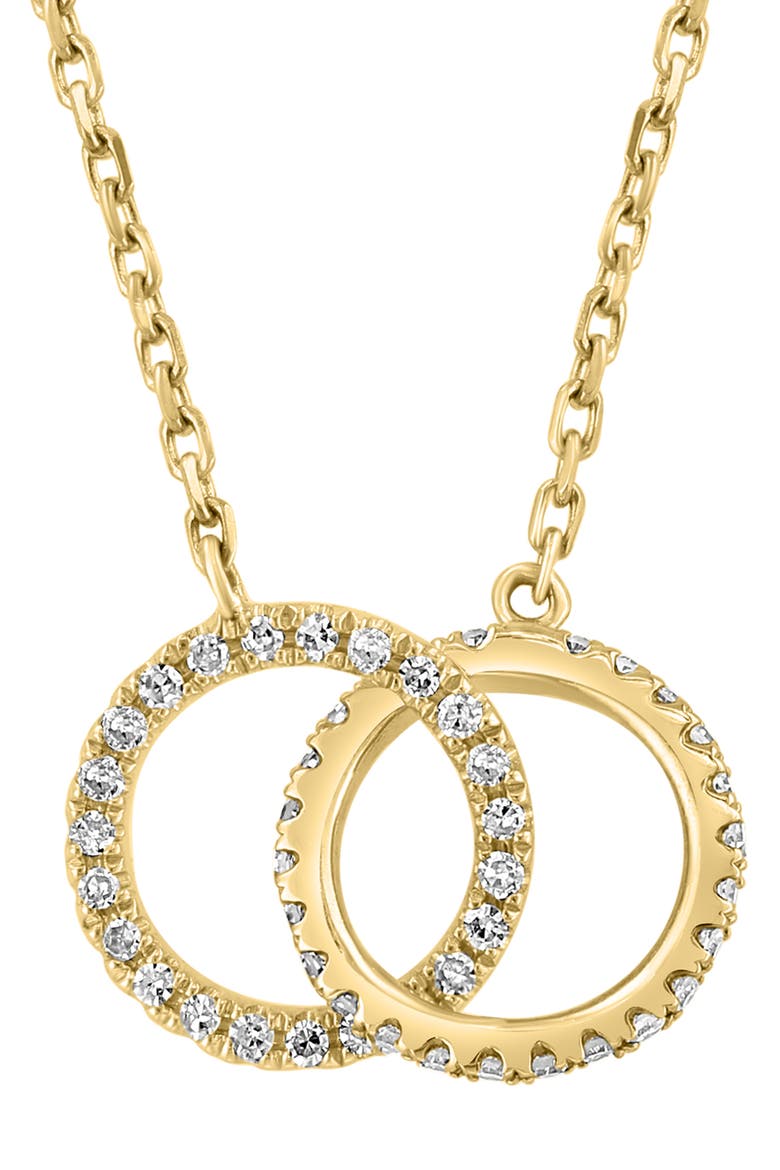 14K Yellow Gold & Diamond Linked Pendant Necklace - 0.24 ctw, Alternate, color, YELLOW GOLD