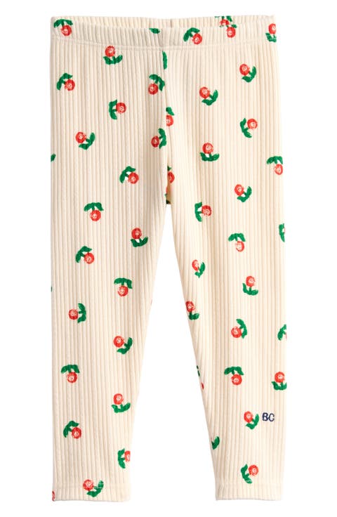Bloom Print Rib Leggings