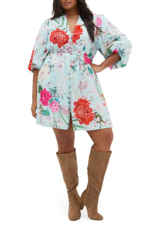 Flora Print Cotton Minidress