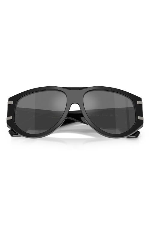 Dolce & Gabbana Dolce&gabbana 56mm Pilot Sunglasses In Black