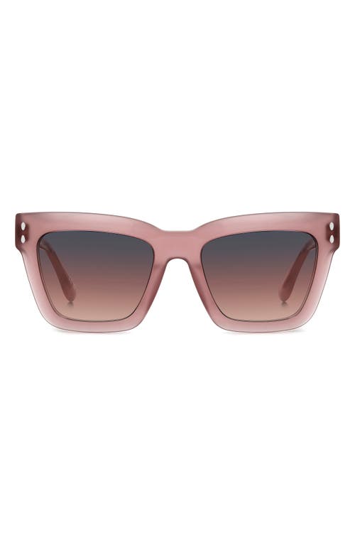 Isabel Marant 53mm Gradient Rectangular Sunglasses In Pink/grey Fuchsia