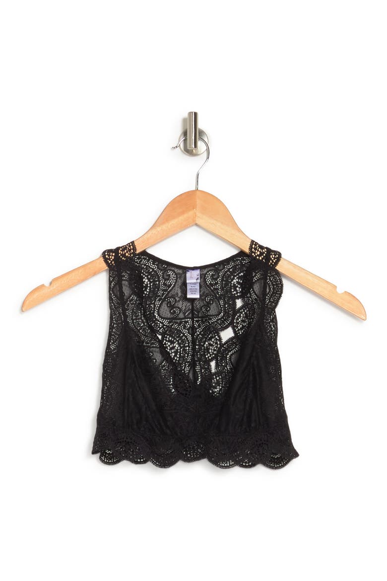 Pretty Lace Bralette, Alternate, color, BLACK