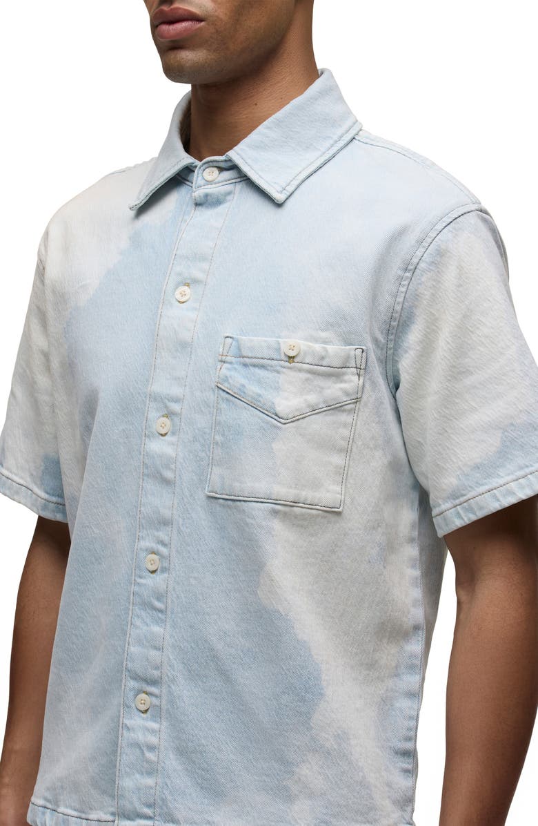 Hudson Jeans CAMP SHORT SLEEVE SHIRT, Alternate, color, 