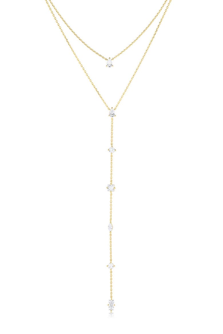 Layered Lariat Necklace, Main, color, Gold