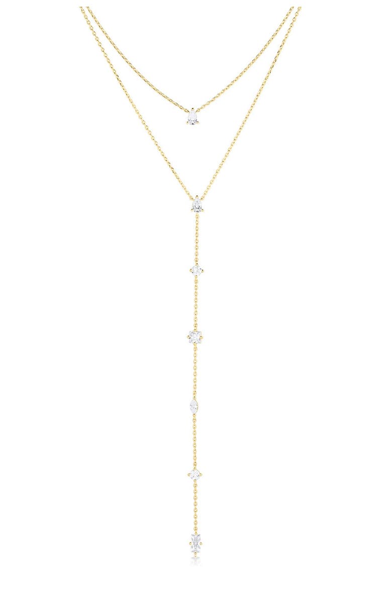 Set & Stones Layered Lariat Necklace, Main, color, 
