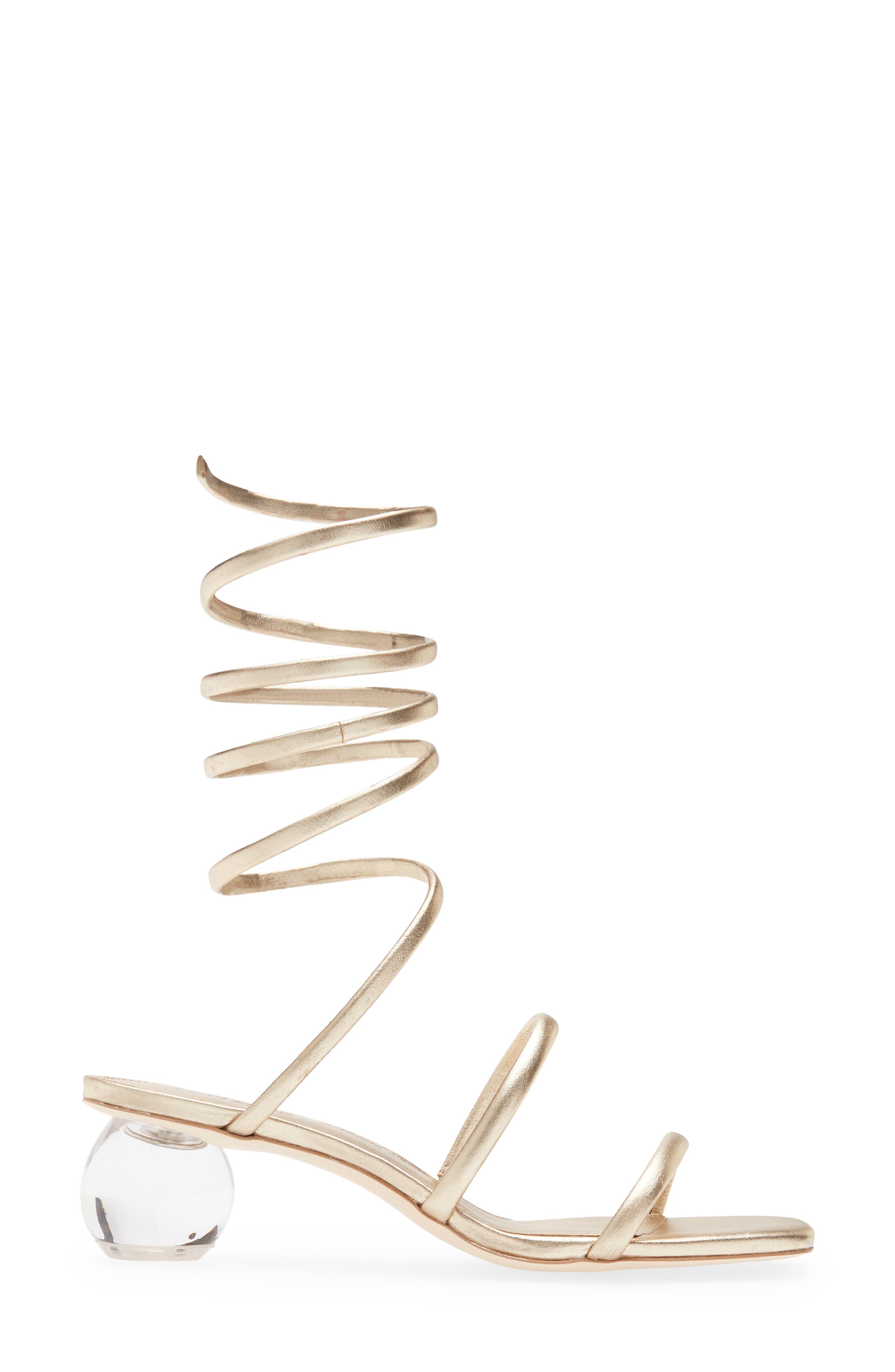 Cult Gaia Freya Ankle Wrap Sandal, Alternate, color, 