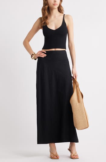 Linen Blend Skirt