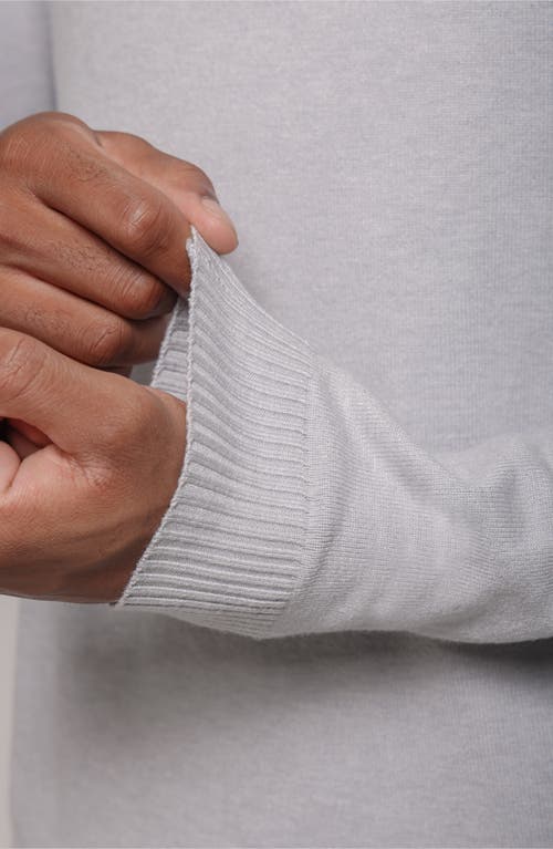 X-ray Xray Quarter Zip Mock Neck Sweater In Light Heather Grey