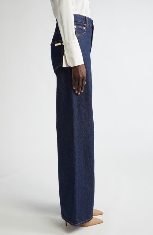 St John St. John Collection Paseo Nonstretch Denim Wide Leg Jeans In Rinse