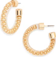 NORDSTROM RACK Resin Beaded Hoop Earrings