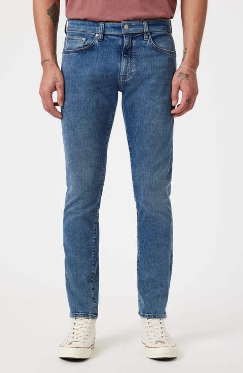 Marcus Slim Straight Leg Jeans (Light Brushed Selvedge) (Regular, Big & Tall)