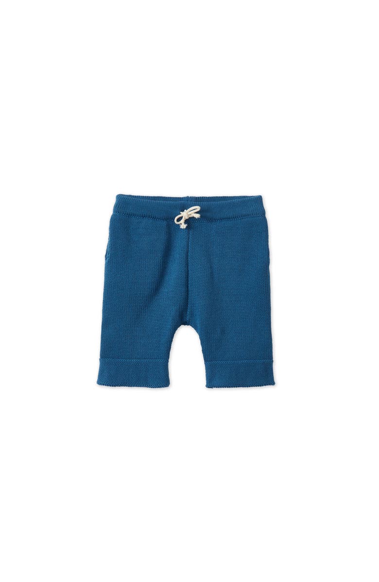 Vild House of Little Organic Cotton Nordic Knit Shorts, Main, color, Fjord Blue